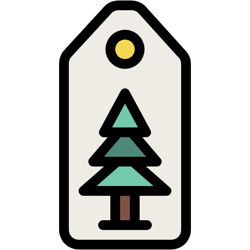 Free Pine Tree icon lineal-color style