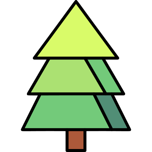 Free Christmas Tree icon Lineal Color style