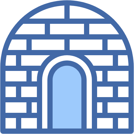 Free Igloo icon two-color style