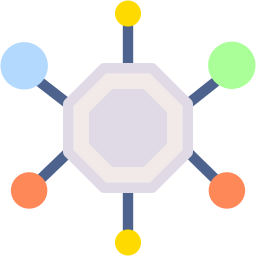 Free Molecule icon flat style
