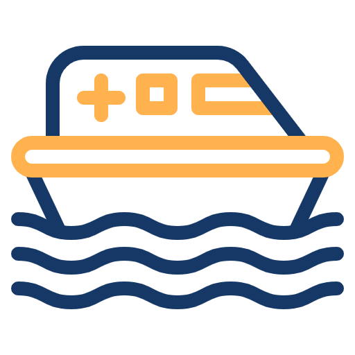 Free Life Boat icon Two Color style
