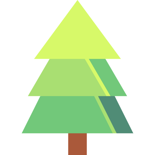 Free Christmas Tree icon Flat style