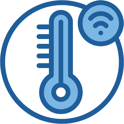 Free Thermostat icon two-color style