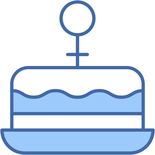 Free cake icon two-color style