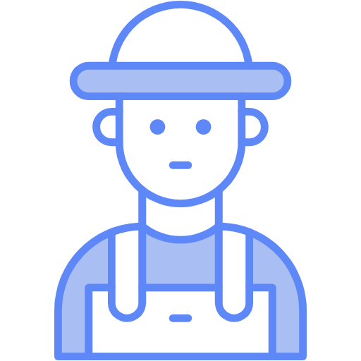 Free Farmer icon two-color style
