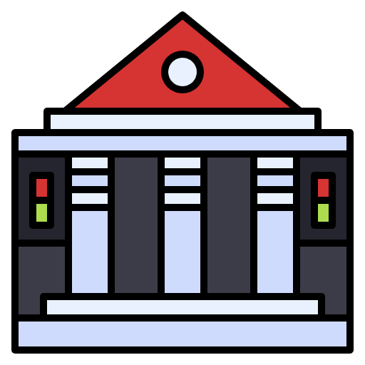 Free bank icon lineal-color style