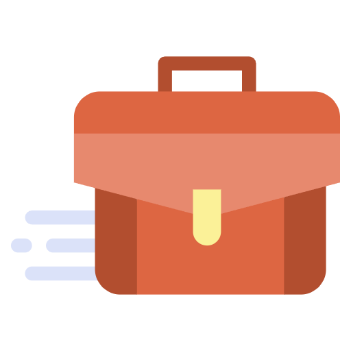 Free Briefcase icon flat style