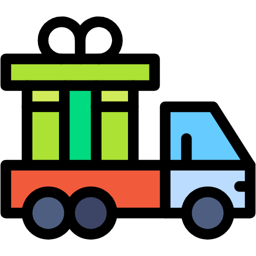 Free Delivery Truck icon Lineal Color style