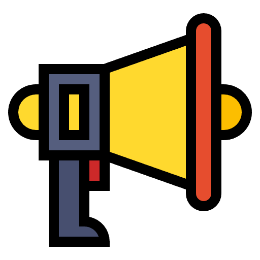 Free megaphone icon lineal-color style
