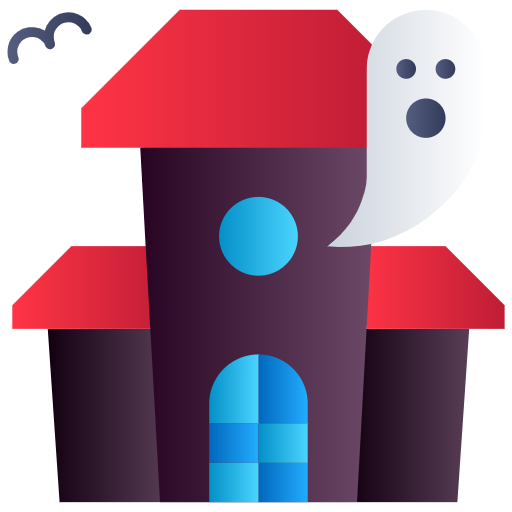 Free Horror Building icon Flat style