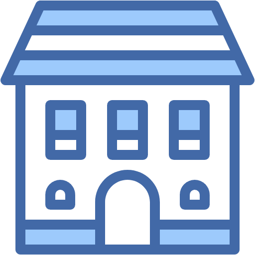 Free Mansion icon two-color style