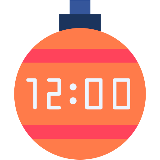 Free Time Clock icon Flat style