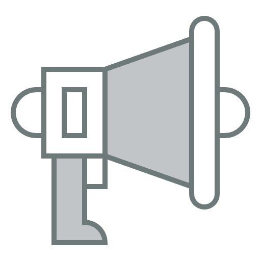 Free megaphone icon two-color style