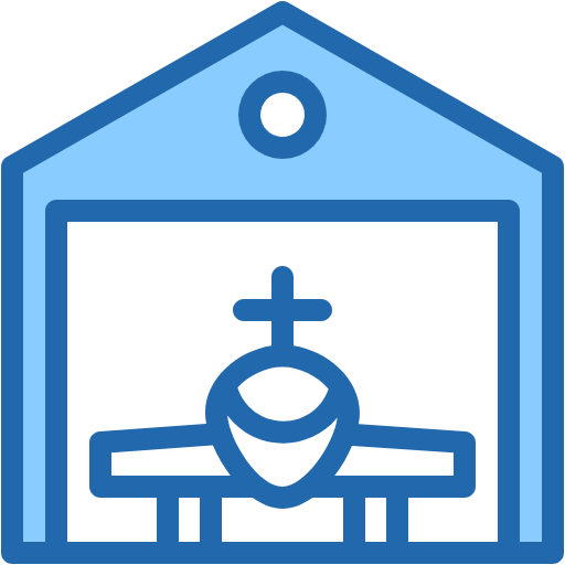 Free Hangar icon two-color style