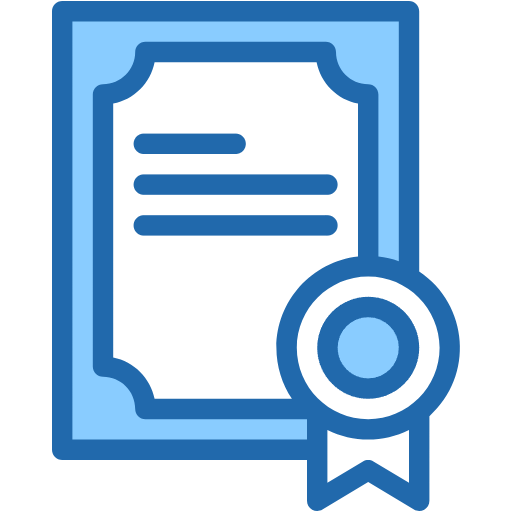 Free Certificate icon two-color style