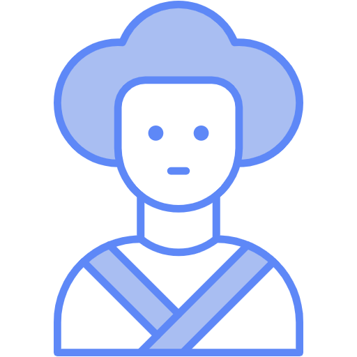 Free Boy With Mask icon two-color style