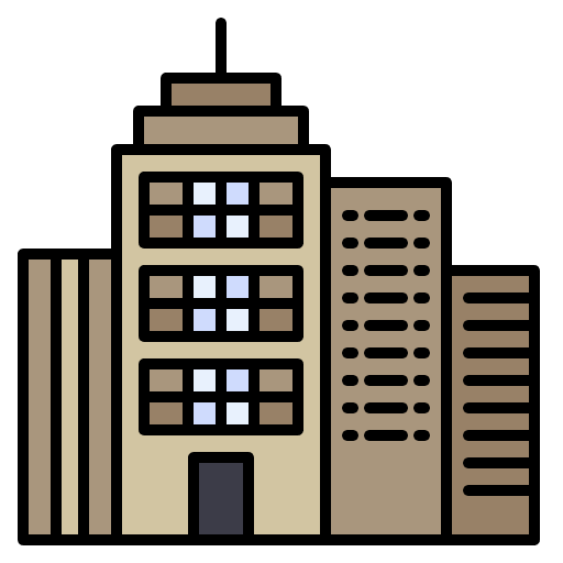 Free building icon lineal-color style