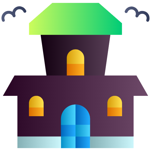 Free Scary House icon flat style