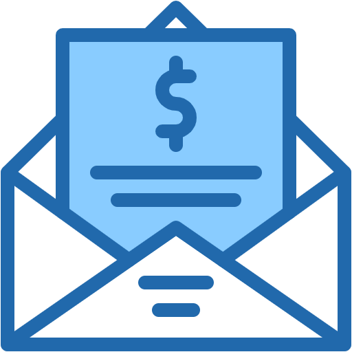Free Mail icon two-color style