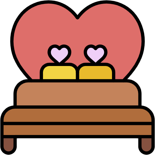 Free Bed icon Lineal Color style