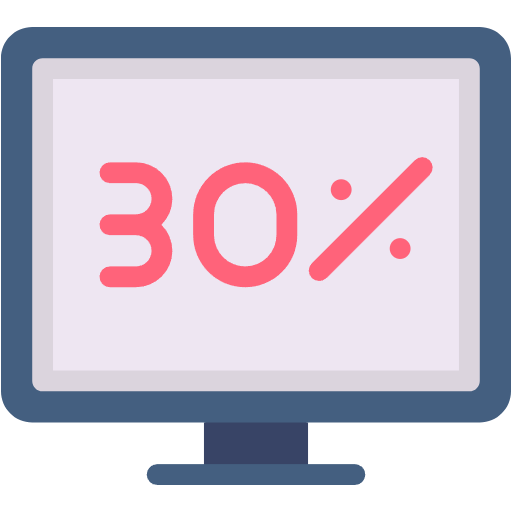 Free Discount icon flat style