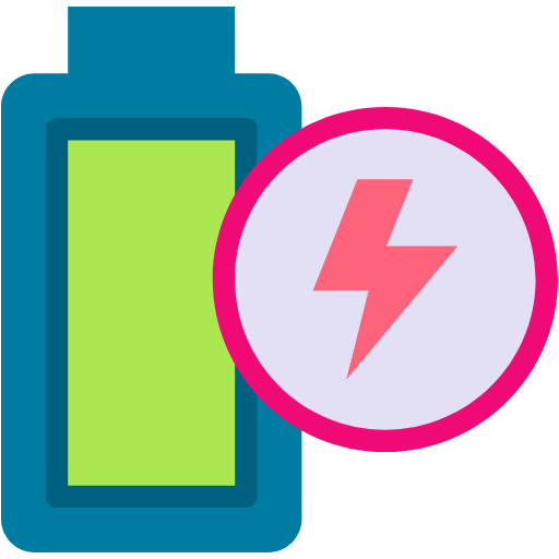 Free Full Battery icon flat style