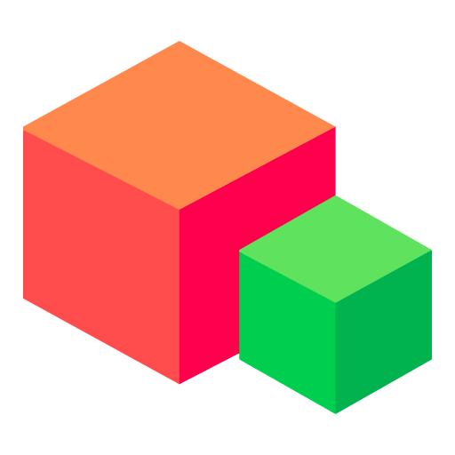 Free Cube icon flat style