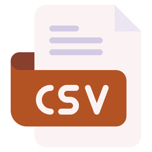Free CSV File icon flat style
