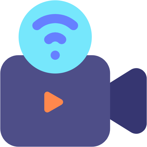 Free Live Video icon flat style