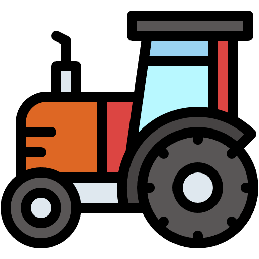 Free Tractor icon lineal-color style