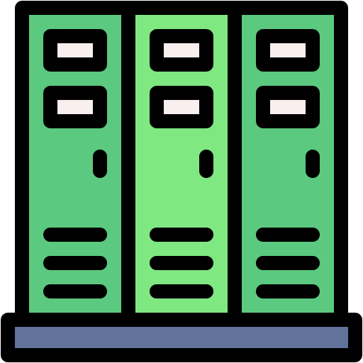 Free Lockers icon lineal-color style