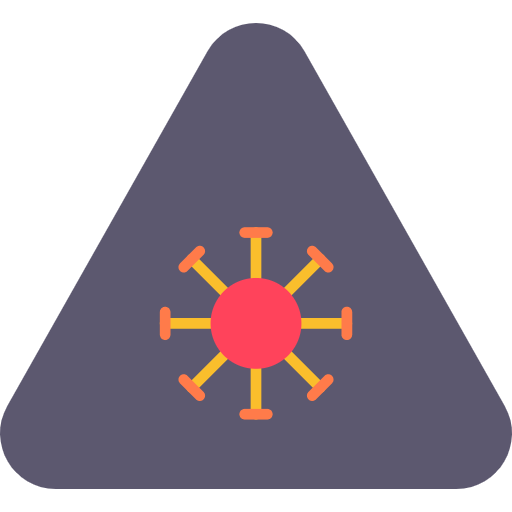 Free coronavirus icon Flat style