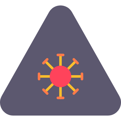 Free coronavirus icon flat style