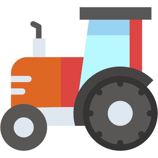 Free Tractor icon flat style