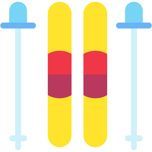 Free Skiing icon flat style