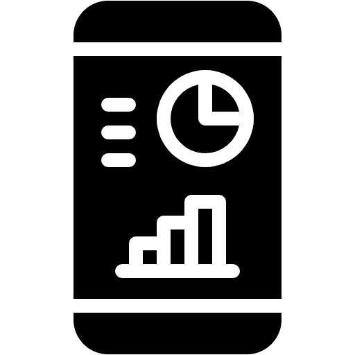 Free Bar Chart In Mobile icon filled style