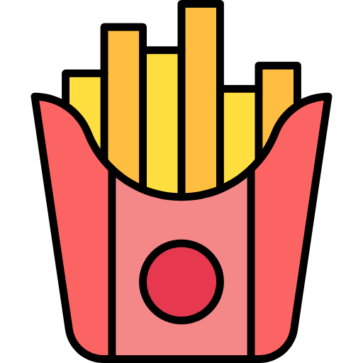 Free chips icon lineal-color style