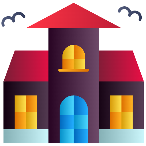Free Horror Building icon flat style