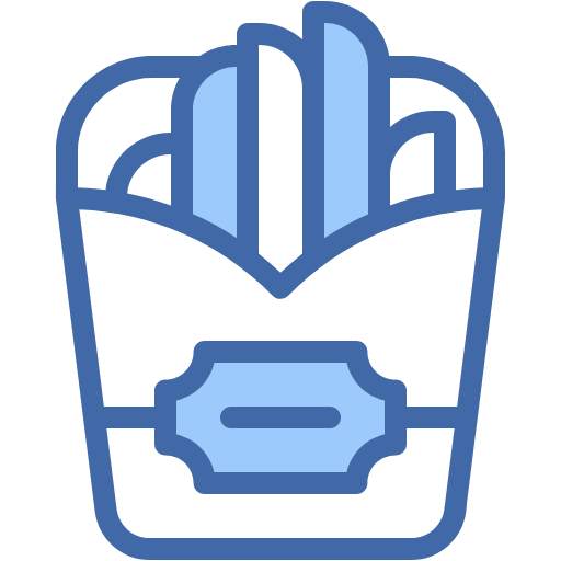 Free French Fries icon two-color style