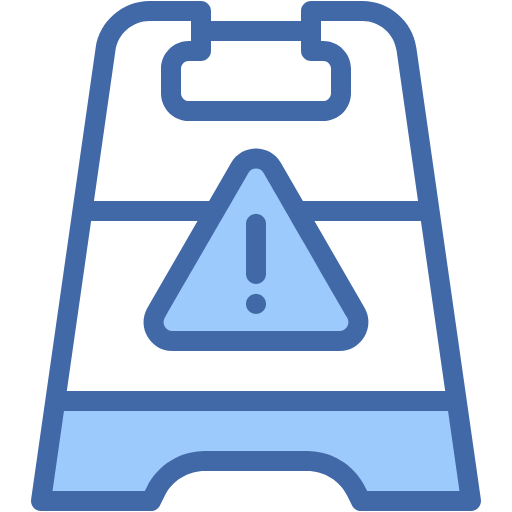 Free Caution Sign icon two-color style