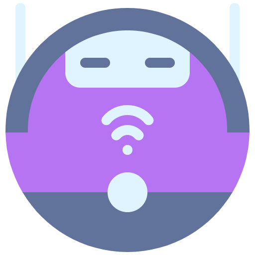 Free Robot Vacuum Cleaner icon flat style
