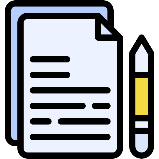 Free Writing icon lineal-color style