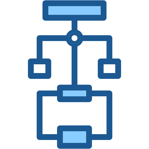 Free Flow Chart icon two-color style