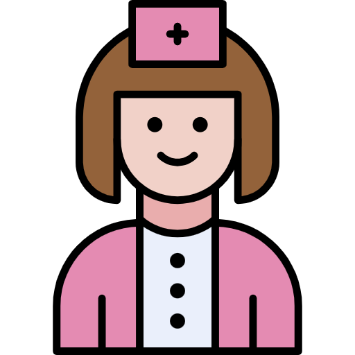 Free Nurse icon lineal-color style
