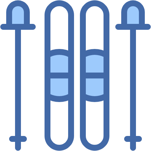 Free Skiing icon two-color style