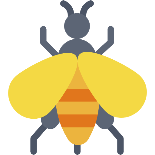 Free Bee icon flat style