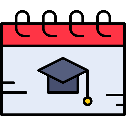 Free graduation day icon lineal-color style