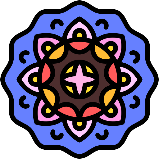 Free Mandala icon lineal-color style
