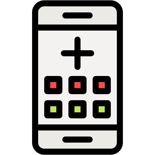 Free Emergency Call icon lineal-color style