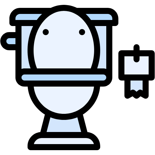 Free Toilet icon lineal-color style